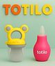 Totilo Baby Nose Cleaner + Fruit Nibbler Feeder Combo | Safe & BPA Free- Pink & Yellow