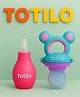 Totilo Baby Nose Cleaner + Fruit Nibbler Feeder Combo | Safe & BPA Free- Pink & Purple