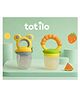 Totilo Premium Silicone Fruit Mickey Nibbler & Rattle Nibbler - Yellow & Orange (Pack of 2)