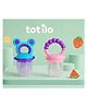 Totilo Premium Silicone Fruit Mickey Nibbler & Rattle Nibbler - Purple (Pack of 2)