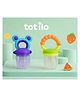 Totilo Premium Silicone Fruit Mickey Nibbler & Rattle Nibbler - Purple & Orange (Pack of 2)