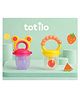 Totilo Premium Silicone Fruit Mickey Nibbler & Rattle Nibbler - Pink & Orange (Pack of 2)