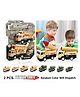 Sanjary Military Defence Friction Truck Toy Set, Pack of 2 Army Missile Vehicles, Durable Pullback Trucks for Kids Action Play for kids color design may vary