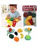 Sanjary Cut N Fun Fruit Kids Pretend Play Cutting Fruit Set 7 Pieces with Knife Board Educational Toy for Toddlers color design may vary