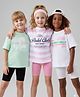 Primo Gino Cotton Elastane Knit Half Sleeves Oversized Printed T-Shirts Pack of 3 - Multicolor