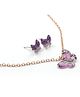 Pihoo Butterfly Applique Detailed Jewellery Set - Pink