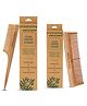 Kind of Earthy Kacchi Neem Comb Dual Tooth and Fine Tooth Comb Pack of 2 Brown