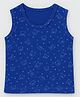 Sportking Knit Sleeveless Bear Printed Thermal Vest - Blue