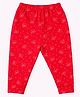 Sportking Knit Bear Printed Thermal Pant - Red