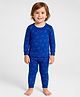 Sportking Knit Full Sleeves Bear Printed Thermal Set - Blue
