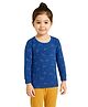 Sportking Knit Full Sleeves Bear Printed Thermal Vest - Blue
