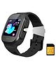 Sekyo S2 Pro Kids Calling Smartwatch with Location Camera SOS Alert Geo-Fencing Remote Monitoring Voice Chat Parent Control App 2G/4G/5G Sim Support - Black