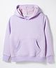 Smarty Girls Fleece Knit Solid Color Hooded Sweatshirt with Kangaroo Pocket - Mauve