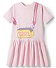 Primo Gino Cotton Knit One Piece Dress Half Sleeves Printed PINK 4-5 Years