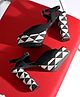 HVNLY BY SHOETOPIA Geometric Designed Buckle Closure Block Heel Solid Sandals  - Black