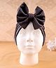 KIDLINGSS Velvet Bow Applique Detailed Turban Cap - Dark Grey - Circumference 33 Cm