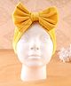 KIDLINGSS Velvet Bow Applique Detailed Turban Cap - Yellow - Circumference 33 Cm