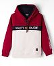 Smarty Boys Fleece Knit Full Sleeves Cut & Sew Hooded Sweatshirt with What's Up Dude Print - Maroon