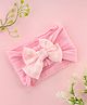 KIDLINGSS  Checked Bow Applique Detailed Cable Knit Designed Headband - Light Pink