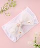 KIDLINGSS Floral Embroidered Bow Applique Detailed Headband - White