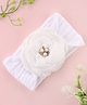 KIDLINGSS Floral Applique Detailed Stones Embellished Headband  - White