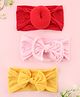 KIDLINGSS Set Of 3 Bow Applique Detailed Headbands - Multi Colour