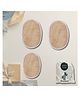Kind of Earthy Exfoliating Bath Loofah Natural Body Scrubber with Elastic Grip Pack of 3 - Beige