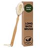Kind of Earthy Detachable Bath Brush Wooden Long Handle Natural Bristles  Brown