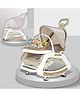 Infantso Prime 5-in-1 Baby Rocker for 0 to 2 Years with Mosquito Net | Portable Rocker for Newborn | Convertible Walker, Feeding Chair, Push Cart & Seat with Music, Light, Tray & Canopy -Beige