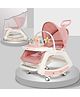 Infantso Prime 5-in-1 Baby Rocker for 0 to 2 Years with Mosquito Net | Portable Rocker for Newborn | Convertible Walker, Feeding Chair, Push Cart & Seat with Music, Light, Tray & Canopy -Pink
