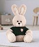 Bonfino 30 cm Plush Bunny Soft Toy with Green Sweater Huggable Stuffed Bunny| Enhances Imagination & Emotional Growth| Perfect for Snuggles, Playtime & Gifting| BIS Certified| Home & Car Decor