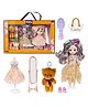 Lumo Brilliant Toys Dolls Set with Makeup Accessories, Cute Doll with Dress, Comb, Mirror and Other Accessories, Pretend Play Toys for Girls, Role Play Toys for Girls (Mishka)