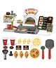 Lumo Brilliant Toys Kids Pizza & Coffee Shop Playset with Cash Register & Accessories  Pretend Play Kitchen Role Play Toy for Boys & Girls Ages 3+ Multicolor