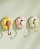 House Of Quirk No Trace Vacuum Suction Cup Hooks 3 Pack Heavy Duty Floral Wall Hooks for Bathroom Kitchen & Door Back Storage Hangers - Multicolor