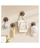 House Of Quirk Set of 4 Wall Mounted Adhesive Hooks Heavy Duty Multipurpose Hooks for Towels Robes Hats Clothes  - Brown