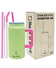 House of Quirk 1500 ml Stainless Steel Mug Tumbler with Handle & Straw Lid Large Water Bottle for Men & Women - Multi