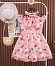 Mark & Mia Sleeveless Floral Printed Frock with Hat - Pink