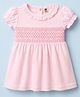 Toffyhouse Interlock Knit Half Sleeves Frock - Pink