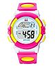 LOOKHAA Colour Blocked LED Detailed Digital Wrist Watch - Pink