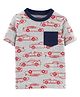 Carter's Race Car Pocket Jersey Tee - Grey