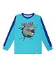 Yalzz Cotton Knit Full Sleeves Dinosaur Printed Tee - Blue