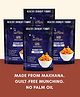 Evolve Makhana Chips Peri Peri Flavor Healthy Snacks for Kids, Adults, Low Calorie, No Palm Oil, Vacuum Fried - 100g Pack of 4