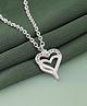 SILVER CHEST 925 Sterling Silver Double Slim Heart Pendant Necklace for Girls & Women | Adjustable Chain | Authenticity Certificate | Elegant Gift (4.8 g)