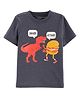 Carter's Snack Attack Dinosaur Layered-Look Tee - Grey
