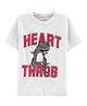 Carter's Heart Throb Dinosaur Jersey Tee - Light Grey