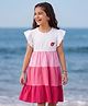 Pine Kids Cotton Knit One Piece Dresses/Frocks with Ruffled Sleeves Multicolor 5-6 Years