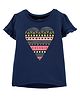 Carter's Glitter Heart Hi-Lo Tee - Blue