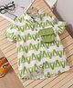 Mark & Mia Cotton Half Sleeves Shirt with A Print - Green