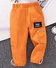 Mark & Mia Cotton Full Length Solid Colour Trouser with Patch - Orange