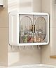 House of Quirk Wall Mounted Bathroom Storage Rack Punch Free Magnetic Storage Box Dust-Proof Organizer Rack for Home & Bathroom Essentials - White Extra Large